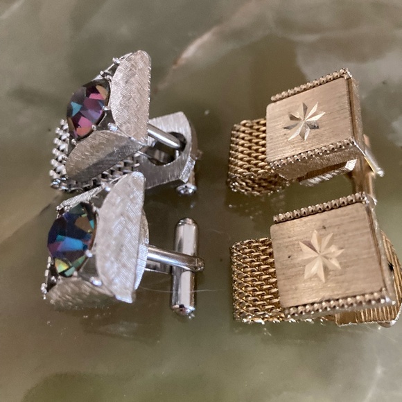 Authentic vintage Swank wrap-around cufflinks, offered as a matched two-pair - Picture 2 of 7